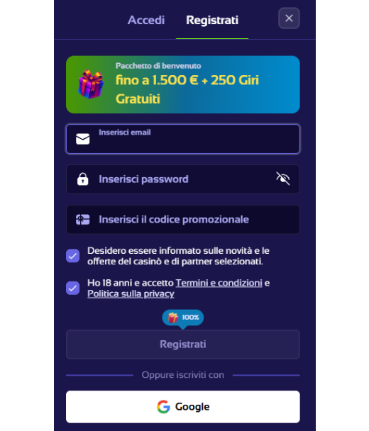 Registrazione Browinner